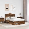 vidaXL Estructura de cama con cabecera Madera vieja 120 x 190 cm