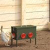 vidaXL Comedero para pollos 2 pcs Verde Oliva 41,5 x 20,5 x 33 cm