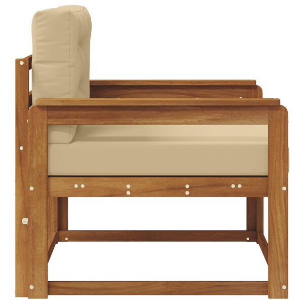 vidaXL Sof&aacute; intermedio de exterior Madera de Acacia S&oacute;lida Natural