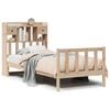 vidaXL Cama con estanter&iacute;a sin colch&oacute;n madera maciza de pino 75x190 cm