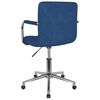 vidaXL Silla de comedor giratoria tela azul