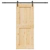 vidaXL Puerta corredera con herrajes madera maciza de pino 90x210 cm