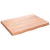 vidaXL Estante pared madera roble tratada marr&oacute;n claro 80x60x(2-6) cm