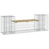vidaXL Banco jard&iacute;n con gaviones madera pino impregnada 183x41x60,5 cm