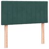 vidaXL Cama box spring con colch&oacute;n terciopelo verde oscuro 90x210 cm