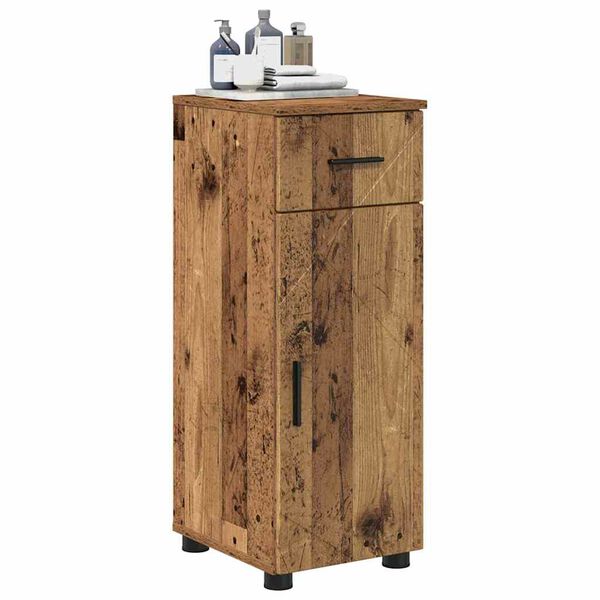 vidaXL Gabinete de Ba&ntilde;o con caj&oacute;n Madera Vieja 30 x 35 x 80 cm