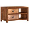 vidaXL Mesa de centro con 2 cajones madera maciza de mango 90x40x50 cm