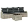 vidaXL Conjunto de sof&aacute; de jard&iacute;n Gris claro 55 x 55 x 37 cm