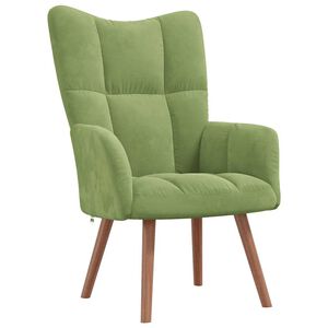 vidaXL Sill&oacute;n de relax de terciopelo verde claro