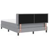 vidaXL Cama tipo Box Spring Gris Claro 200 x 140 cm Poli&eacute;ster