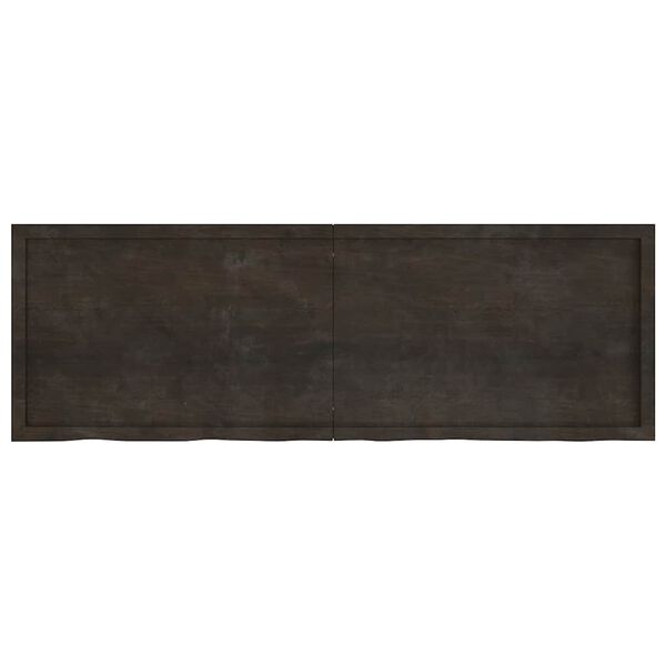 vidaXL Estante pared madera roble tratada marr&oacute;n oscuro 180x60x(2-4)cm