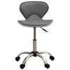 323678 vidaXL Salon Spa Stool Grey Faux Leather