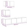 vidaXL Set de muebles para TV 4 pzas madera contrachapada gris Sonoma