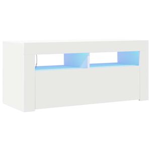 vidaXL Mueble de TV con luces LED blanco 90x35x40 cm