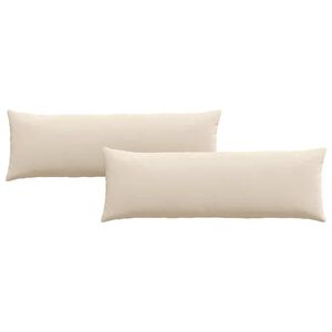 vidaXL Cojines de sof&aacute; 2 pcs Beige 120 x 40 cm tela