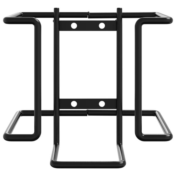 vidaXL Soporte para piedras de sal de acero negro