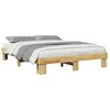 vidaXL Estructura de cama sin colch&oacute;n 135x190 cm madera maciza de roble