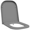 vidaXL Asiento de WC Gris 47,5 x 35 x 3,6 cm Duroplast