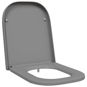 vidaXL Asiento de WC Gris 47,5 x 35 x 3,6 cm Duroplast