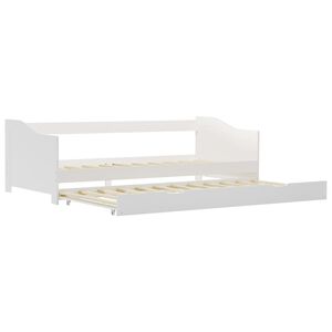 vidaXL Estructura sof&aacute; cama extra&iacute;ble sin colch&oacute;n pino blanco 90x200cm