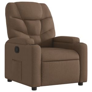 vidaXL Sill&oacute;n reclinable de tela marr&oacute;n