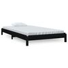 vidaXL Cama apilable de madera pino maciza negro 80x200 cm
