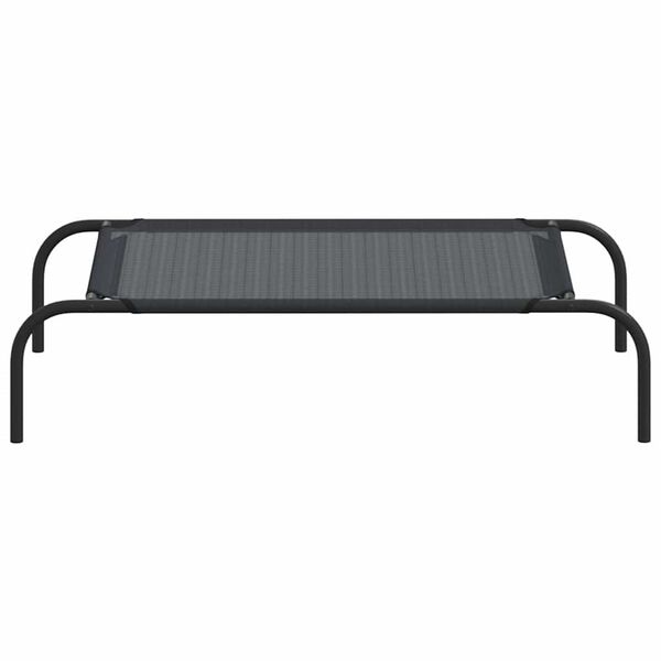 vidaXL Cama de perro elevada negra textilene S