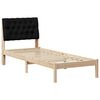 vidaXL Estructura de Cama con Cabecera Tapizada Marr&oacute;n 75 x 190 cm