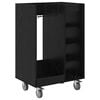 vidaXL Armario de Golf con rueda Liso Roble Negro 65 x 45 x 98 cm