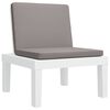 vidaXL Tumbona con cojines PP blanco