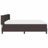 vidaXL Cama tipo Box Spring Marr&oacute;n Oscuro 200 x 200 cm Poli&eacute;ster