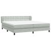 vidaXL Cama box spring con colchones terciopelo gris claro 180x210 cm