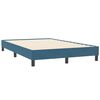 vidaXL Cama box spring con colch&oacute;n y LED terciopelo azul oscuro 120x210 cm