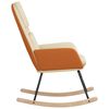 vidaXL Silla mecedora de tela color crema