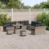 vidaXL Conjunto de sof&aacute;s de jard&iacute;n 13 pcs Gris rat&aacute;n sint&eacute;tico