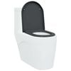 vidaXL Asiento de WC Antracita 46,2 x 36 x 4,3 cm Duroplast