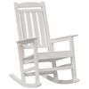 vidaXL Silla mecedora de jardín 2 pcs Blanco 70 x 92 x 108cm Plástico