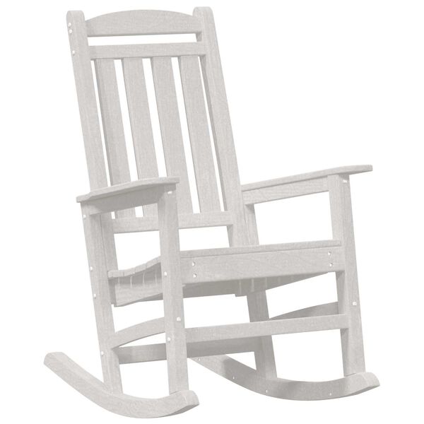 vidaXL Silla mecedora de jardín 2 pcs Blanco 70 x 92 x 108cm Plástico