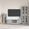 vidaXL Conjunto de mueble de TV con caj&oacute;n FLORIN Gris Concreto