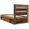vidaXL Estructura de cama con cabecera Madera vieja 75 x 190 cm