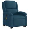 vidaXL Sill&oacute;n reclinable de masaje elevable terciopelo azul
