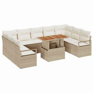 vidaXL Conjunto de sof&aacute;s de jard&iacute;n 10 uds. 9-N&uacute;mero de plazas
