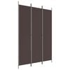vidaXL Biombo divisor de 3 paneles de tela marr&oacute;n 150x220 cm