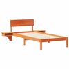 vidaXL Estructura de cama con cabecera Marr&oacute;n cera 80 x 200 cm