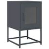 vidaXL Mesita de noche acero laminado en fr&iacute;o antracita 36x39x60,5 cm