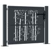 vidaXL Puerta de jard&iacute;n antracita 100x100 cm acero dise&ntilde;o bamb&uacute;