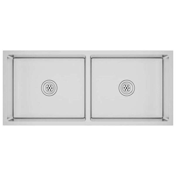 vidaXL Fregadero de cocina hecho a mano acero inoxidable