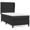 vidaXL Cama box spring con colch&oacute;n cuero sint&eacute;tico negro 90x190 cm