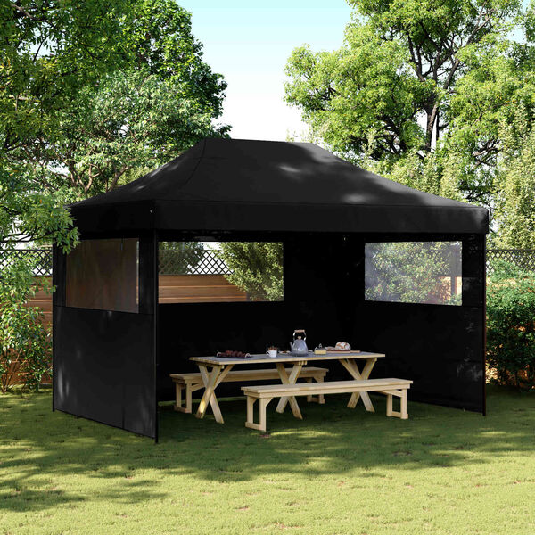 vidaXL Carpa de Fiesta Negro 279 x 410 x 315 cm Tela Oxford