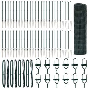 vidaXL Poste de Valla Verde